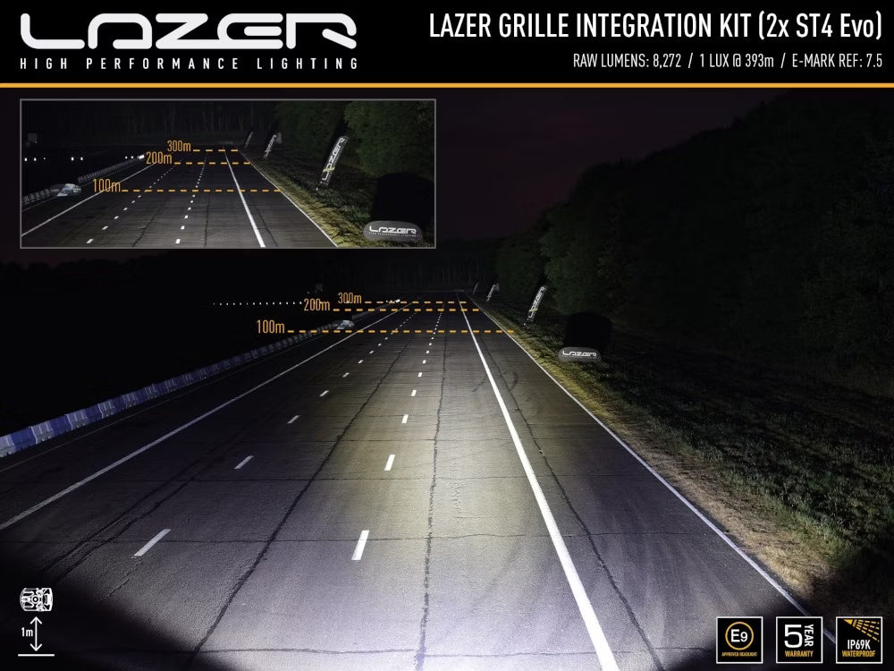 Grillkit extraljus ST4 – Ford Transit 2015–2018 – närbild