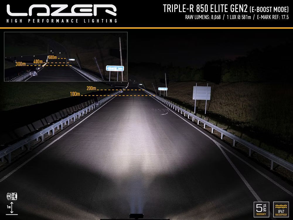 LED-ramp Triple-R 850 Elite Gen2 – 8068 lm & 581 m räckvidd – alternativ vy