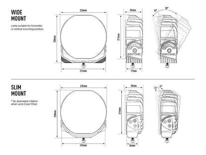 LED Extraljus Sentinel Black 9" med E-Boost – bild 9