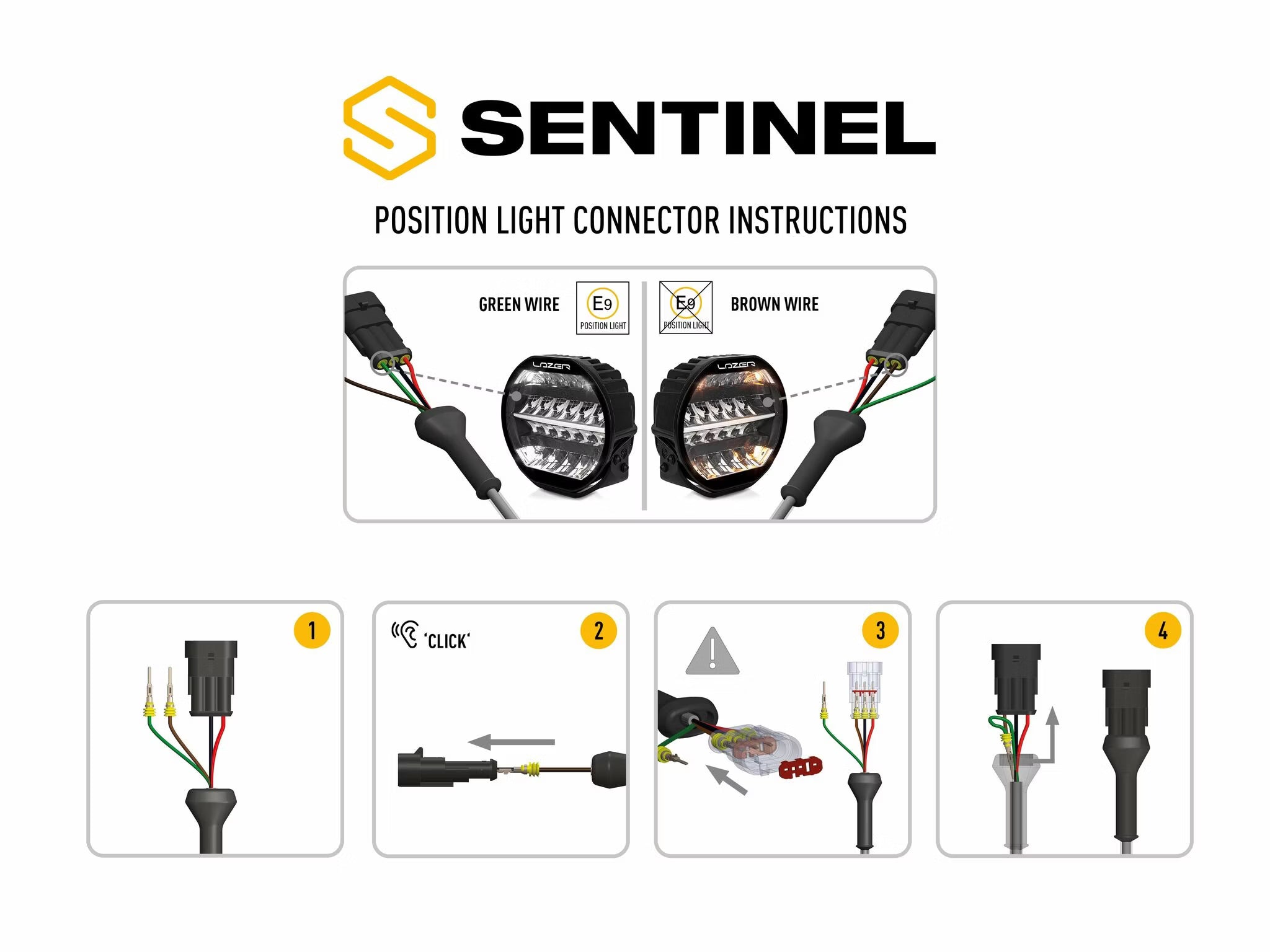 LED Extraljus Sentinel Black 9" med E-Boost – bild 8