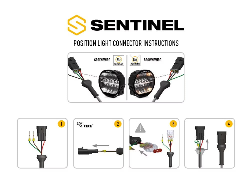 LED extraljus Sentinel Elite 7" med positionsljus 110W – Lazer Lamps – produktbild 11 | Lazer Lamps