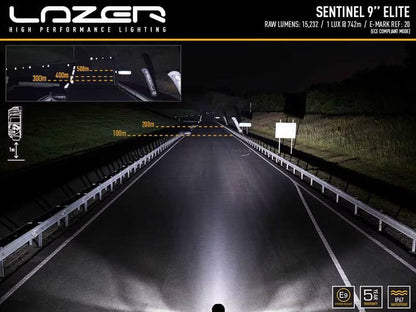 LED Extraljus Sentinel Elite 9" Vit med Positionsljus – bild 6