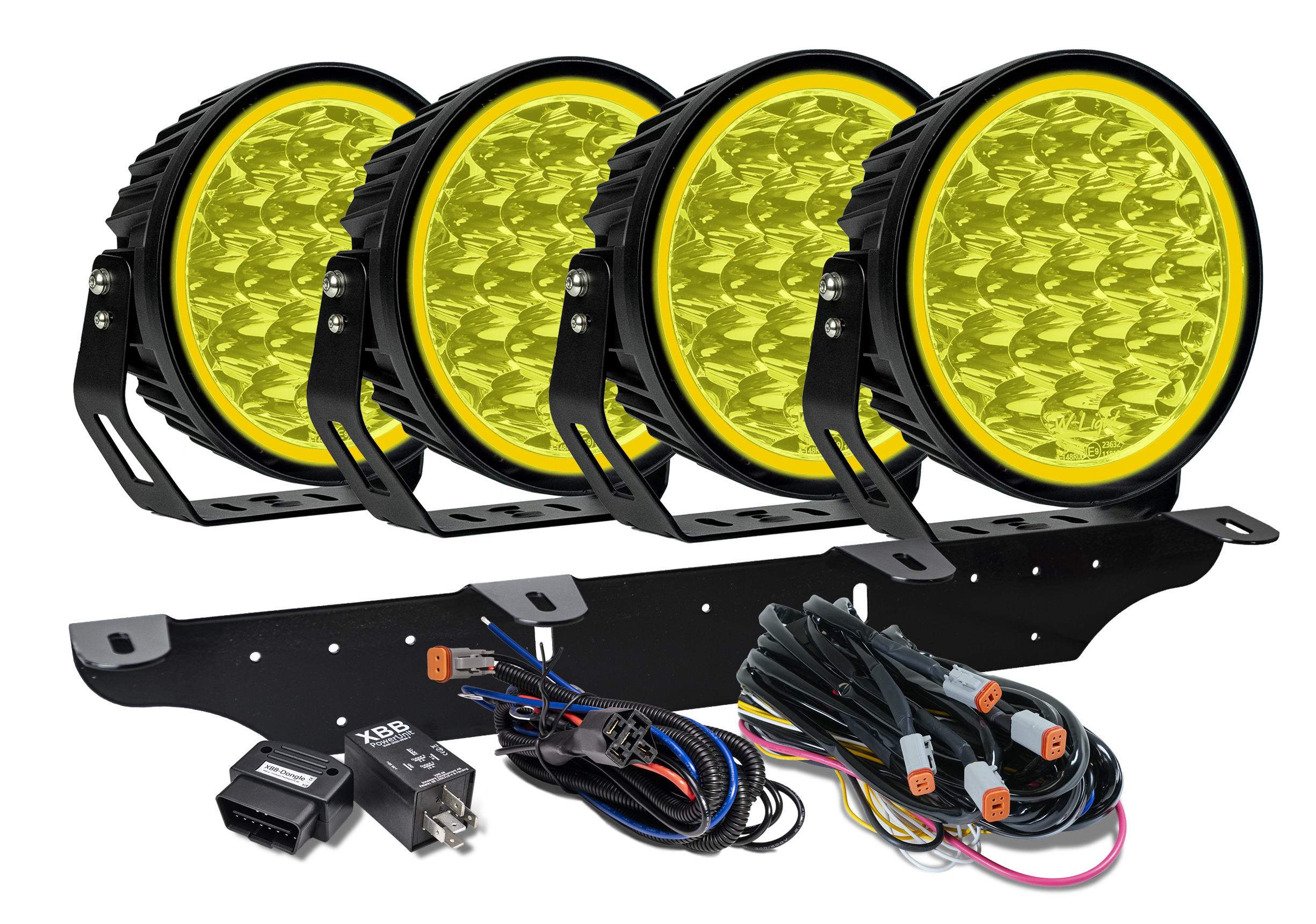 produktbild framifrån visande W – Light XTREME W9 RAD4 – Yellow – W-Light