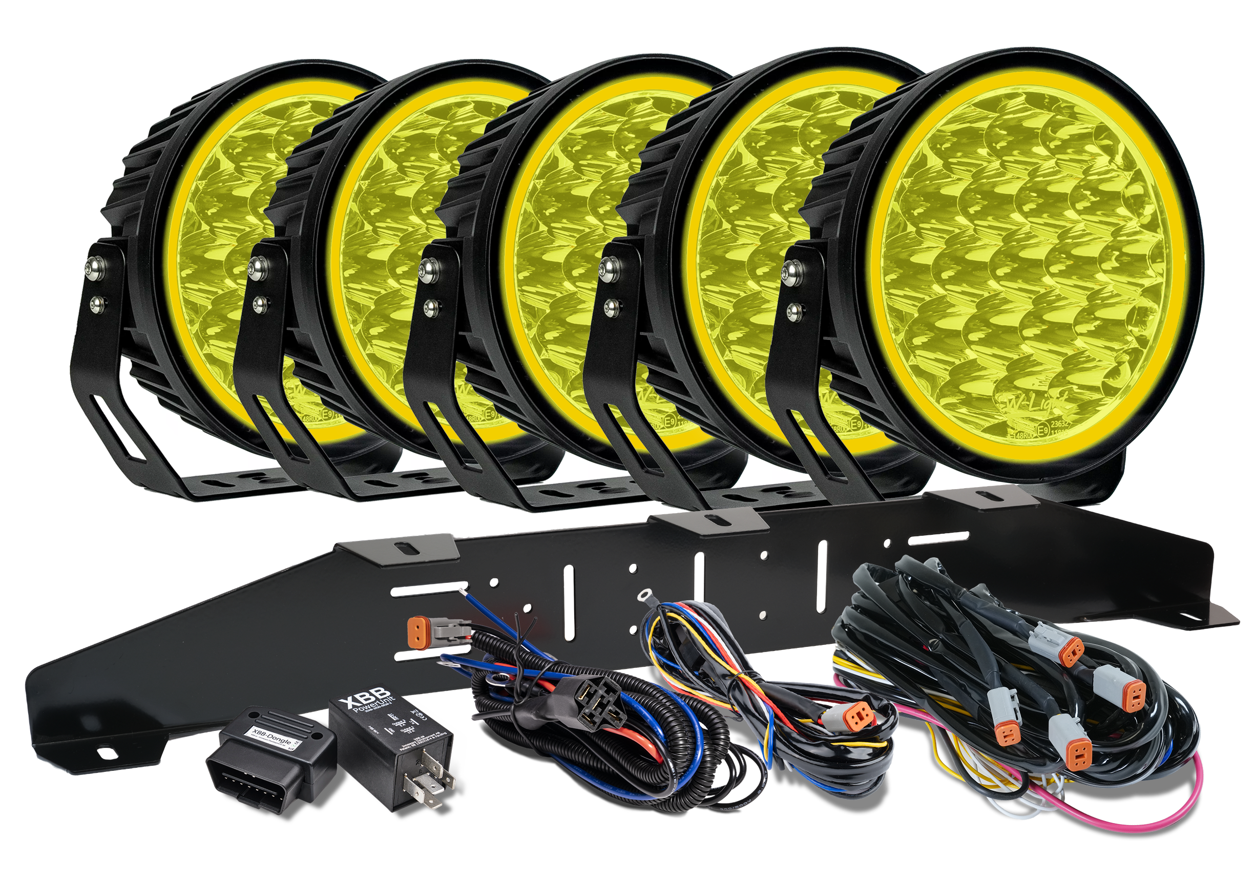produktbild framifrån visande W – Light XTREME W9 RAD5 – Yellow – W-Light