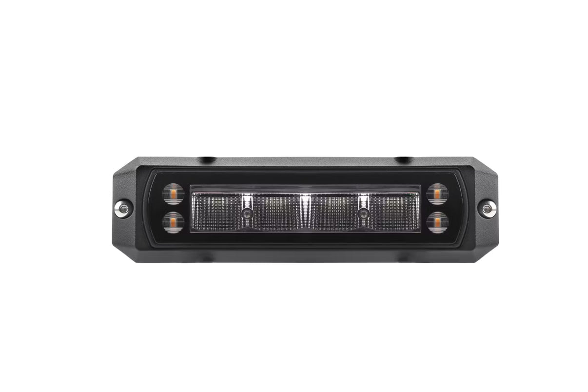 närbild på detaljer och material av Arbetsljus Worker 32 Flash 40W blixtljus IP69K – Razor Sweden – Razor Sweden