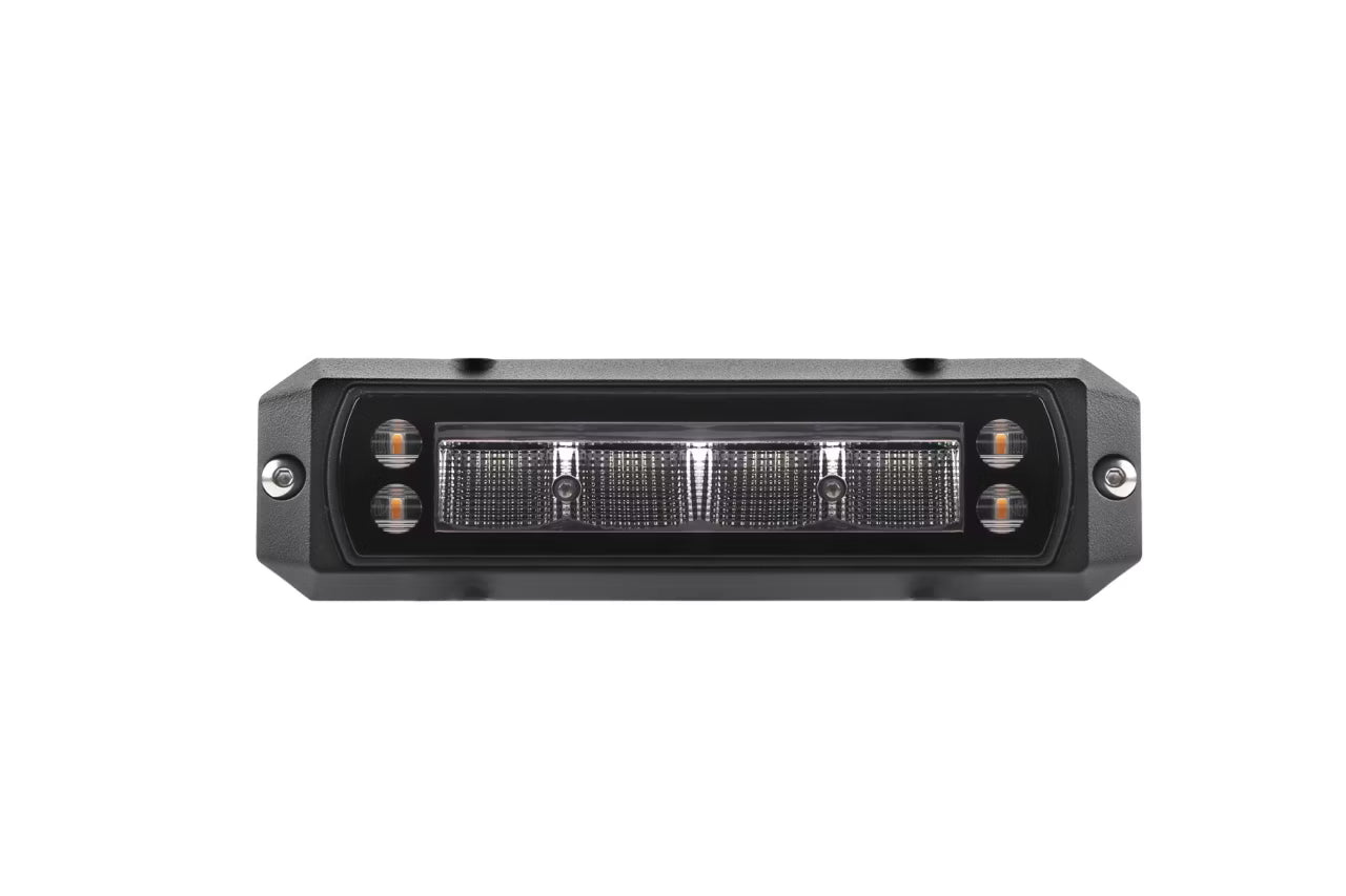 närbild på detaljer och material av Arbetsljus Worker 32 Flash 40W blixtljus IP69K – Razor Sweden – Razor Sweden