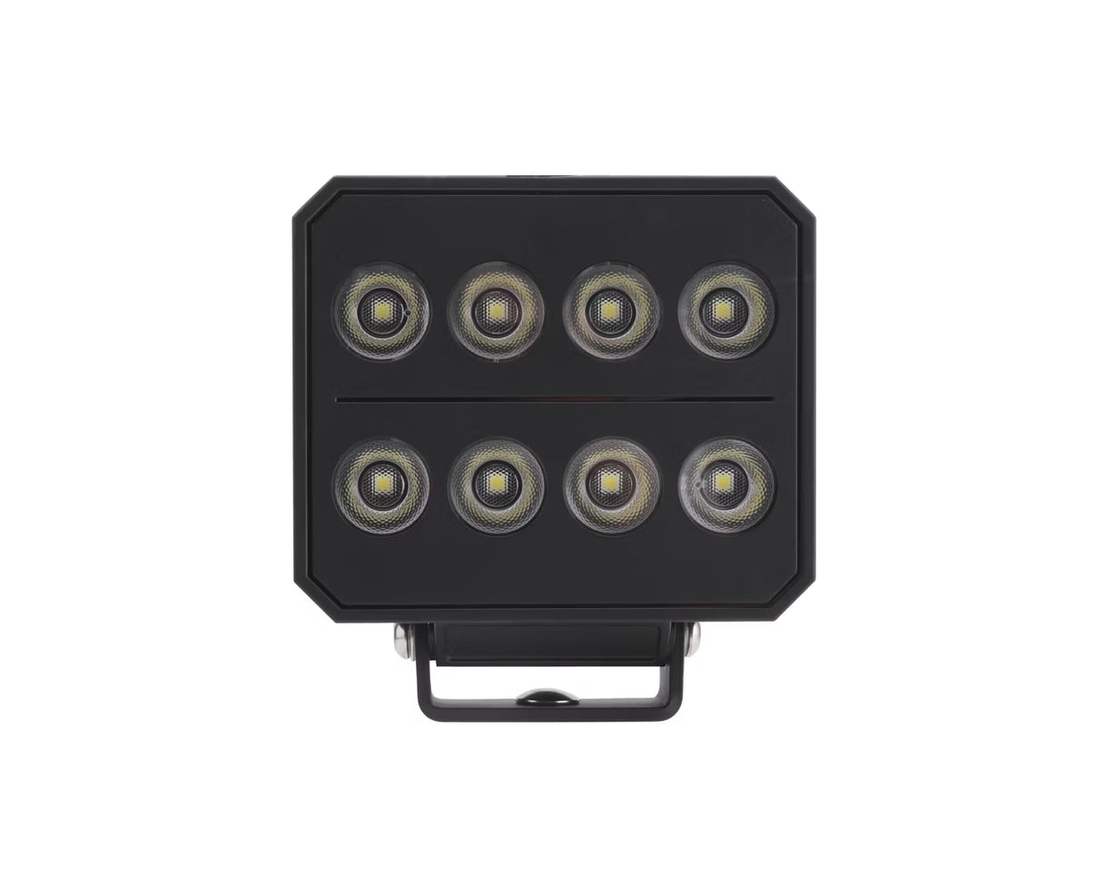 sidovy som visar profil och design av Arbetsljus Worker Pro 8 LED 144W IP69K – Razor Sweden – Razor Sweden