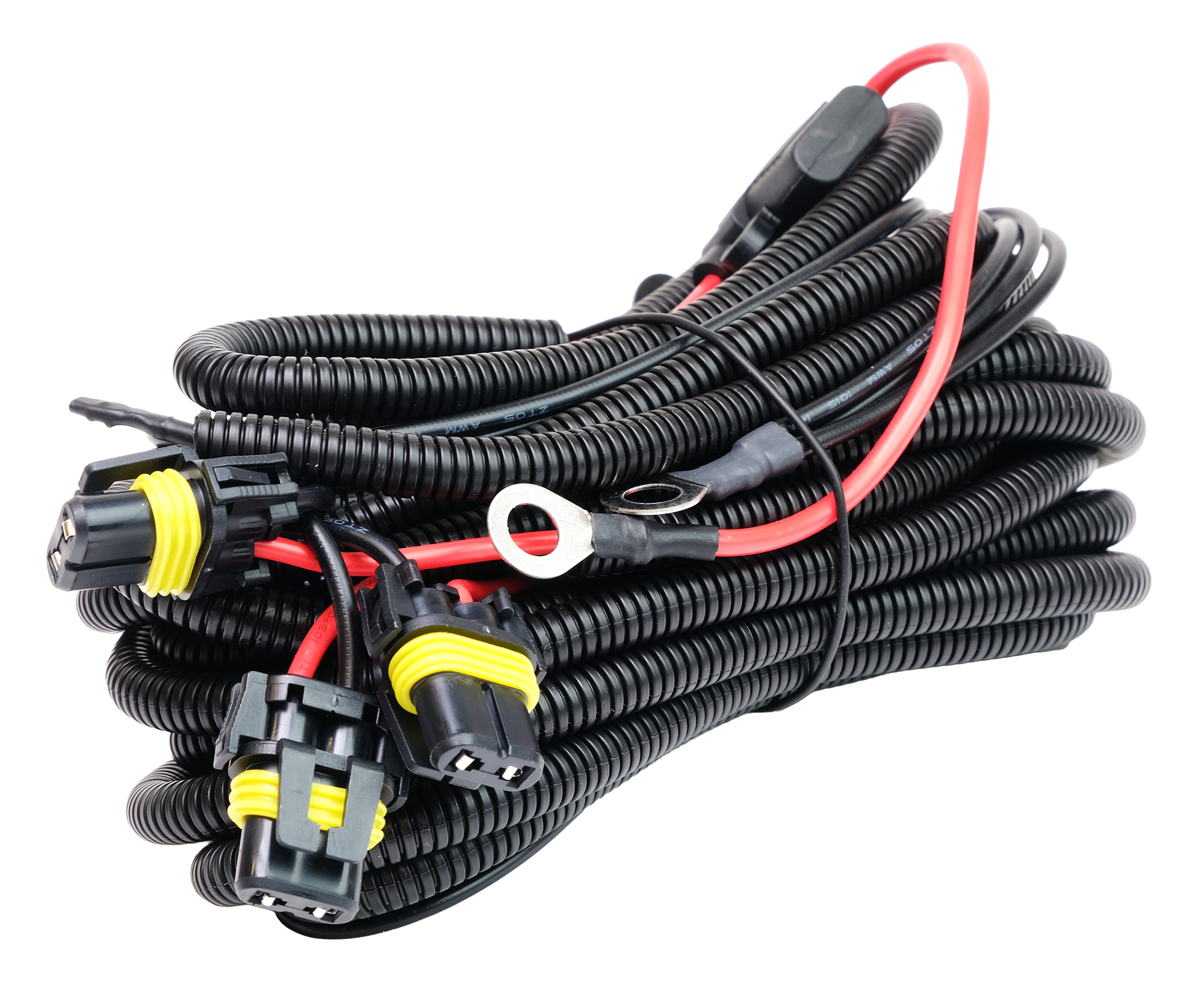 Reläkabelsats 3st Extraljus 12V – 9006 – närbild detaljer | Xenonkungen
