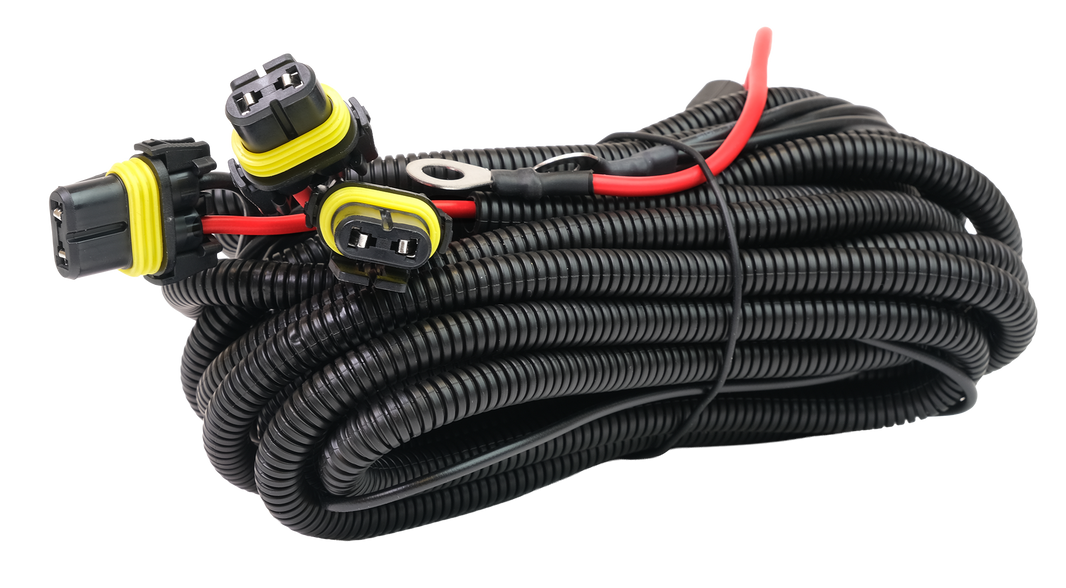 Reläkabelsats 3st Extraljus 12V – 9006 – produktbild framifrån | Xenonkungen