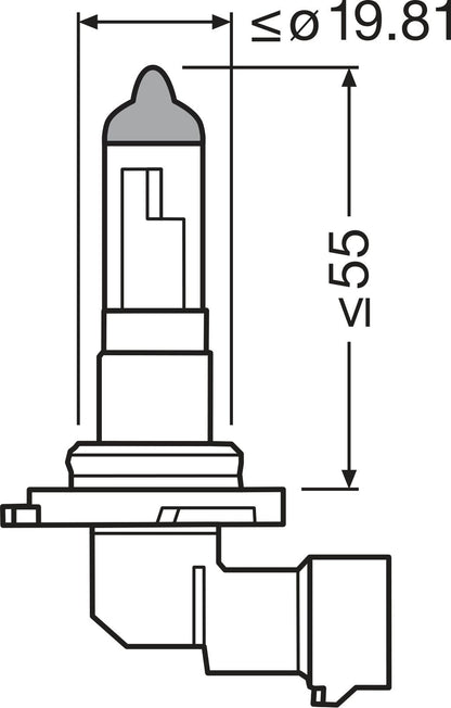 Osram ORIGINAL LINE H10 (FOLDING BOX) – produktvy från sidan | OSRAM