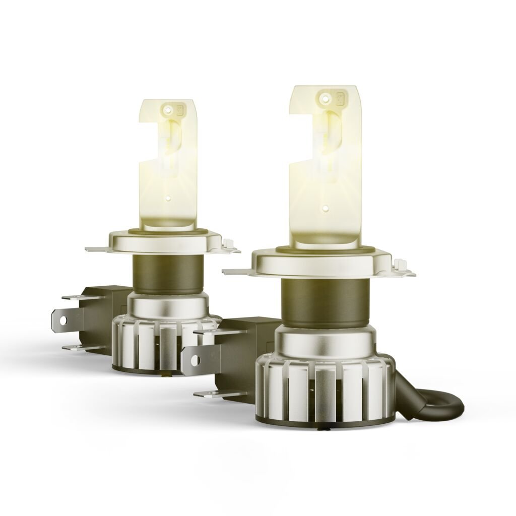 närbild på detaljer och material av NIGHT BREAKER LED VINTAGE H4 – Street Legal – OSRAM