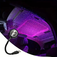 Stjärnbelysning musikstyrd USB LED taklampa för bilen – produktbild framifrån | Carlevel