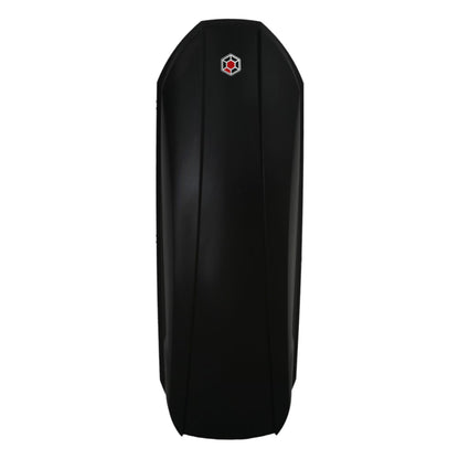 Takbox Turtle EVO Space 310 liter blanksvart – dubbelsidig öppning – närbild – Lasta & Dra > Takboxar