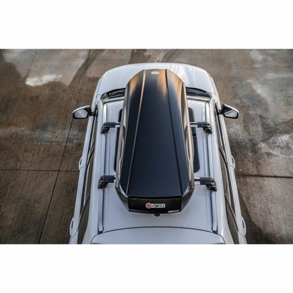 Takbox Turtle EVO Space – 310 liter – Vit – Dubbelsidig öppning – närbild