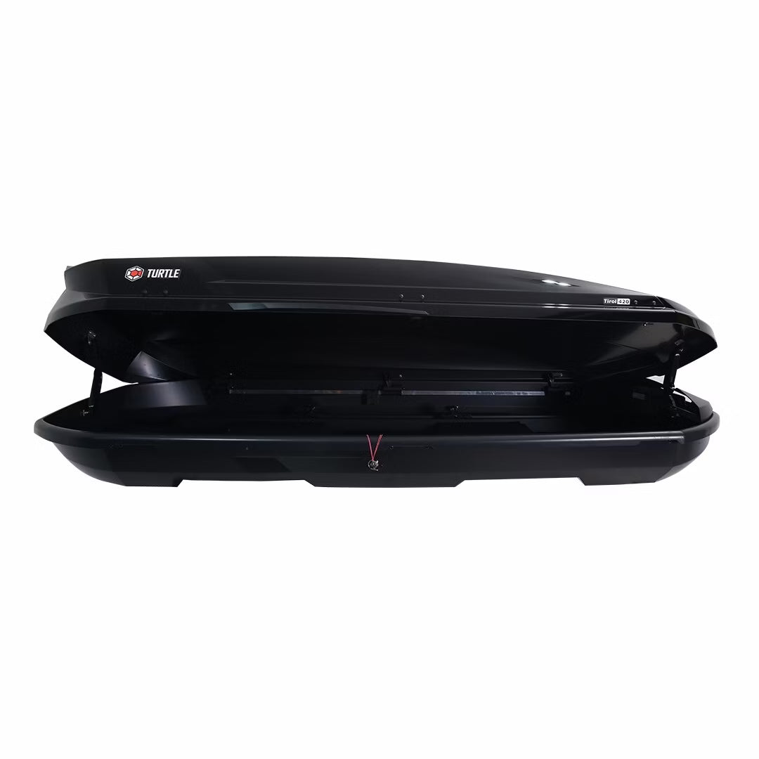 Takbox Turtle Tirol – 420 liter – Blanksvart – Aerodynamisk & säker – användning