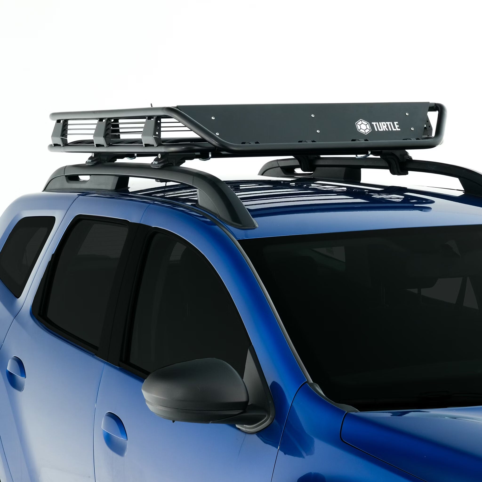 Takkorg Turtle Pro – Svart pulverlackerad – 105x135 cm – Robust lastkorg – detaljbild