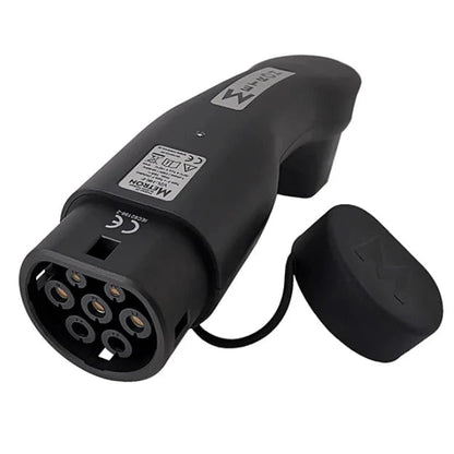 produktbild framifrån visande Adapter Typ 2 till Schuko 230 V 16A V2L Vehicle to Load – Evconnect – Evconnect