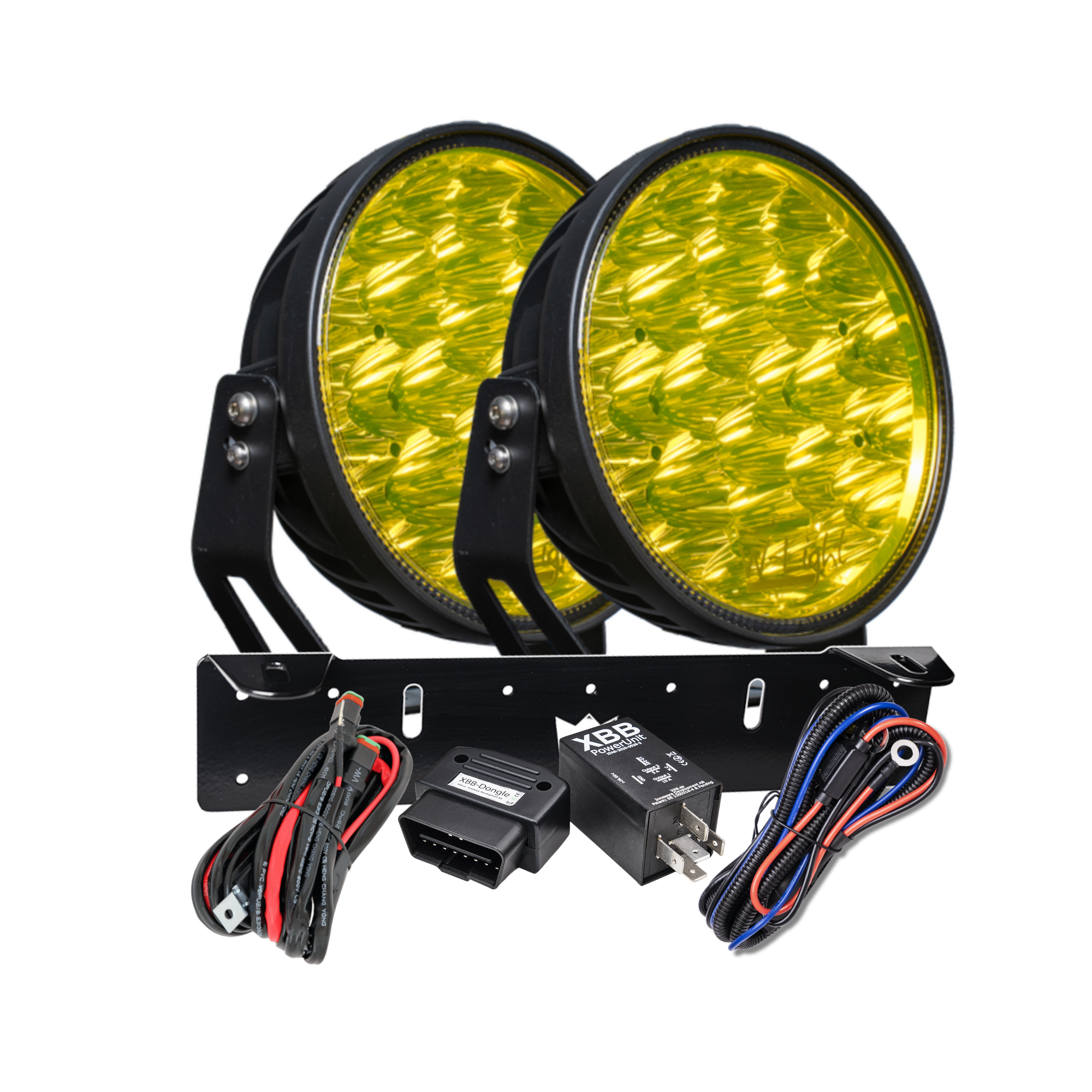 W – Light Phoenix W9 DARK RAD2 – Yellow – produktbild framifrån | W-Light