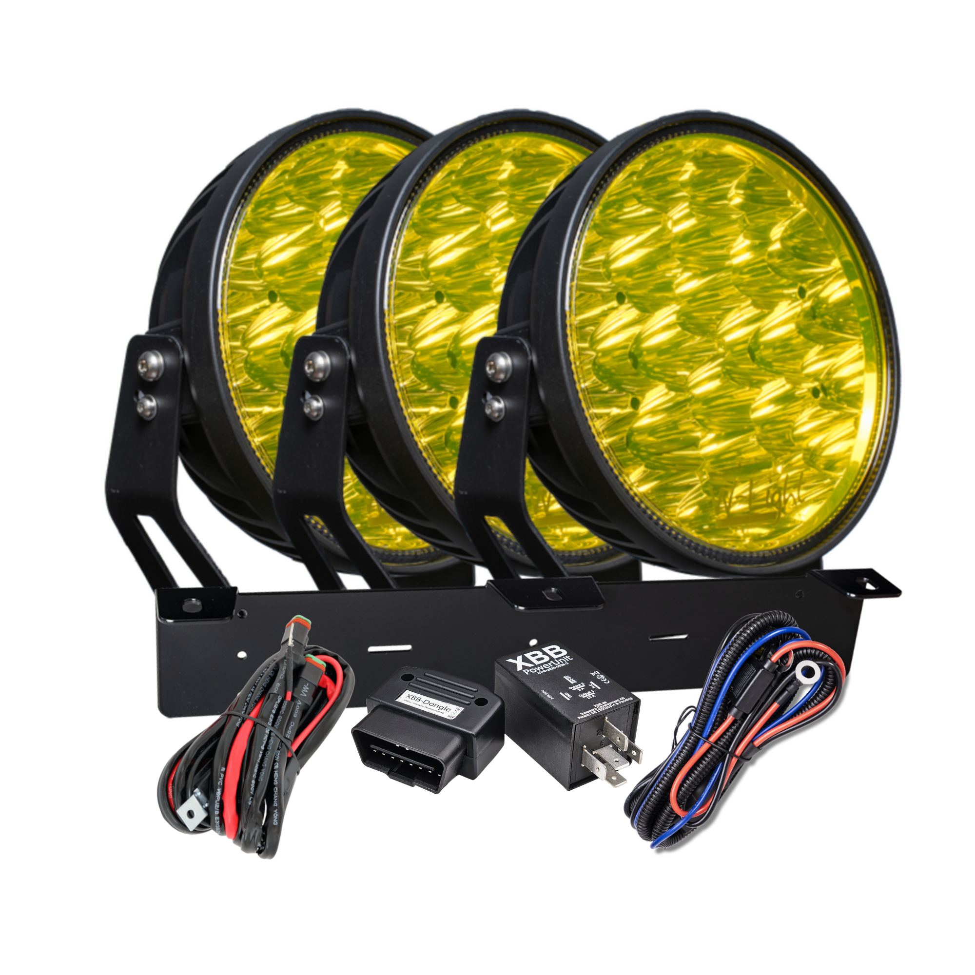 W – Light Phoenix W9 DARK RAD3 – Yellow – produktbild framifrån | W-Light