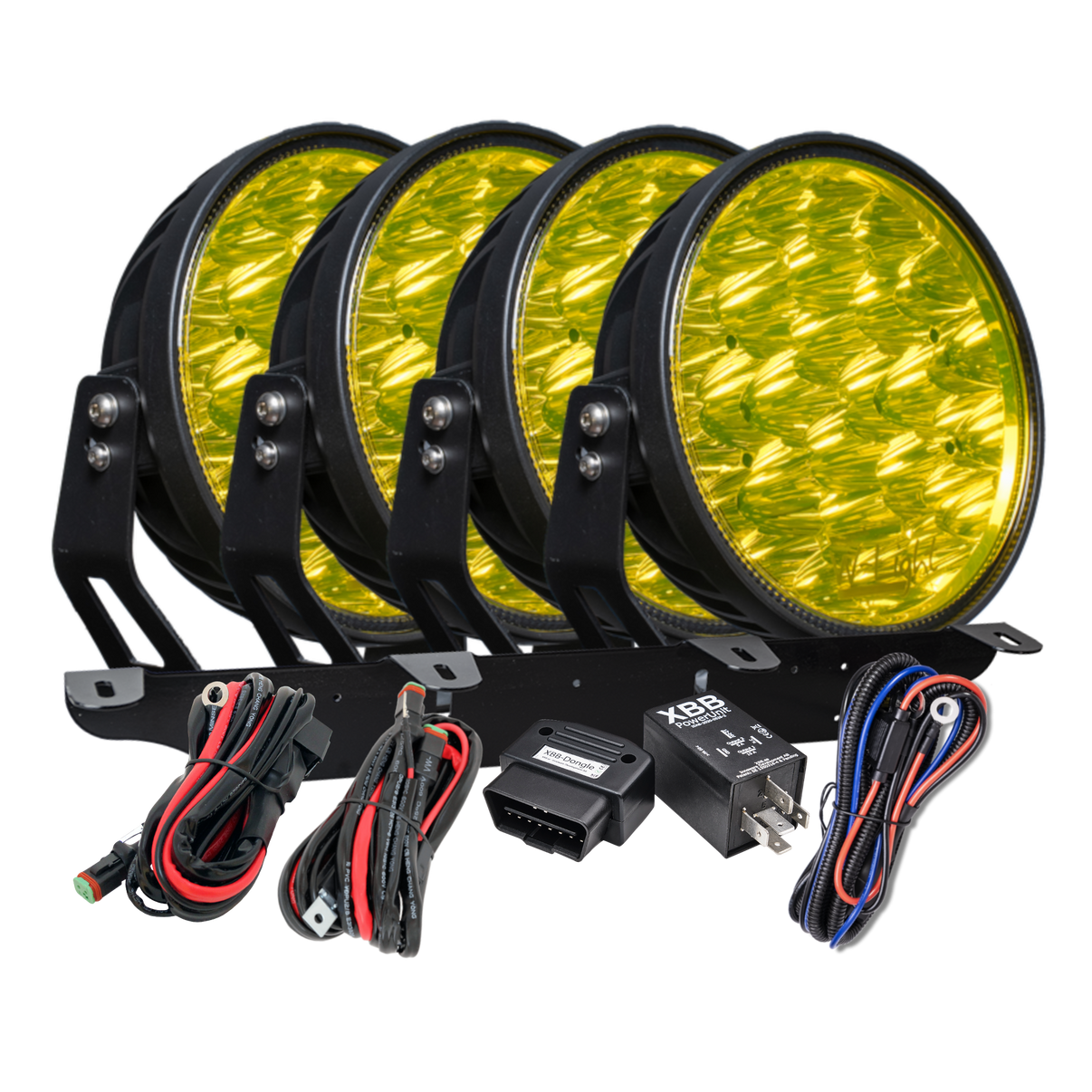 W – Light Phoenix W9 DARK RAD4 – Yellow – produktbild framifrån | W-Light