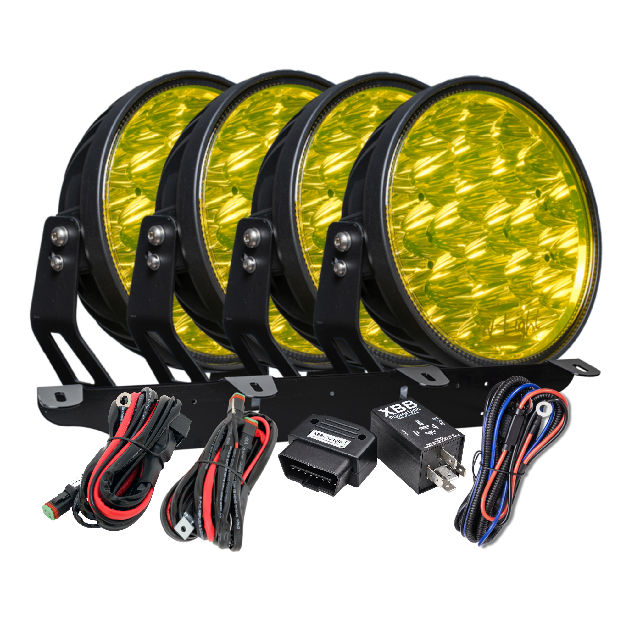 W – Light Phoenix W9 DARK RAD4 – Yellow – produktbild framifrån | W-Light