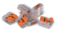 Wago 221 – 413 Splicing connector with levers – 3 – conductor 20 – P – produktbild framifrån | Wago