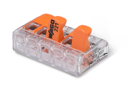 Wago 221 – 415 Splicing connector with levers – 5 – conductor 30 – P – produktvy från sidan | Wago