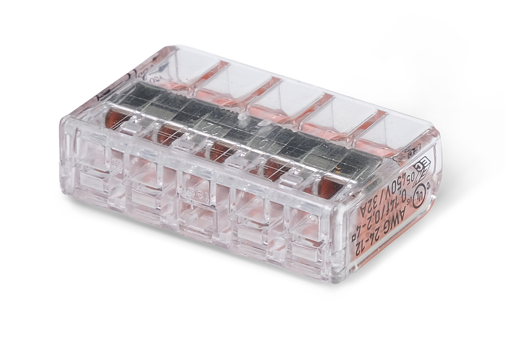Wago 221 – 415 Splicing connector with levers – 5 – conductor 50 – P – i användning | Wago