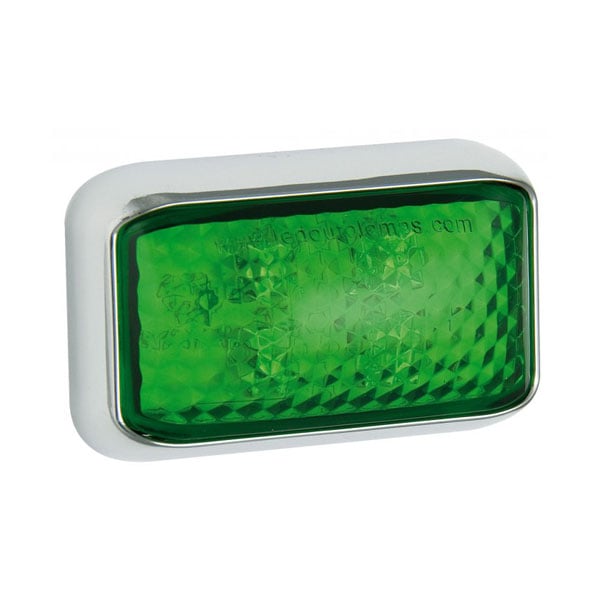 ABS Markeringsljus 4LED Grön Chrome - Carlevel AB - Fordon och delar > Fordonsdelar > Belysning