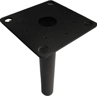 Adapter 60 mm rör till bottenplatta 200x200 160 c/c – svart pulverlack S-Line till laddbox – produktbild framifrån | S-Line