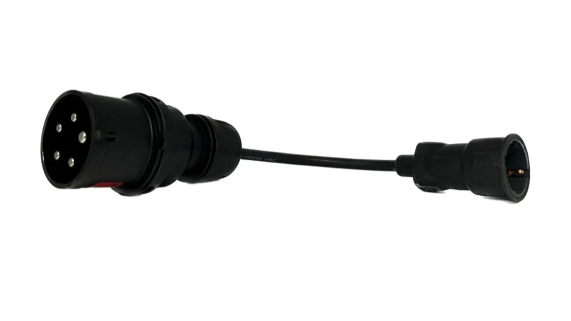 Adapter CEE 3 - fas 32A till Schuko – 230V – För 1 - fas laddkabel med Schuko - Carlevel - Laddningsadaptrar