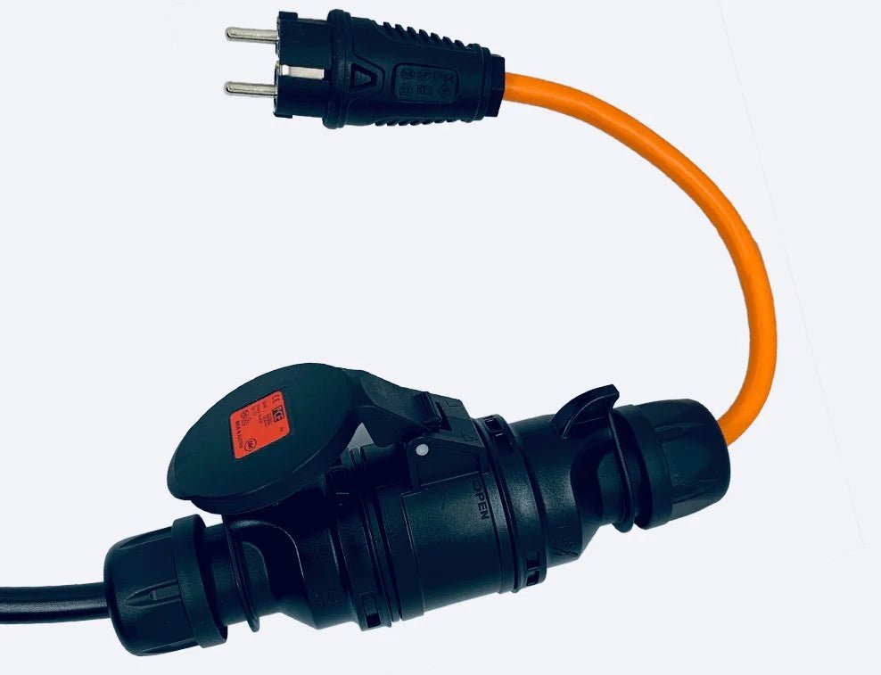 Adapter Schuko till CEE 3-fas 16A 230/400V Mode 2 - Carlevel AB - Fordon och delar > Fordonstillbehör