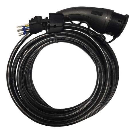 Laddkabel Typ 2 20A 14 kW 9 m – Amina för laddstolpe/laddbox Mode 3 – produktbild framifrån | Amina