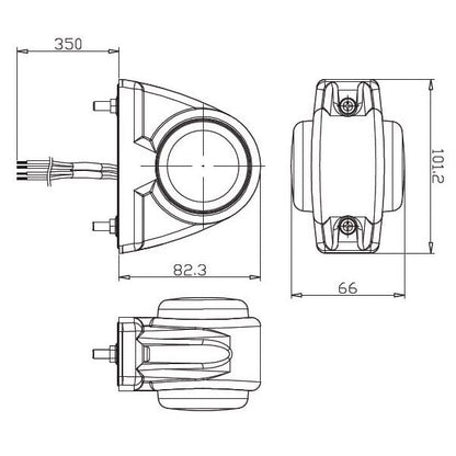 Armlampa LED Röd/Vit 2PIN (Kort) - Carlevel AB - Fordon och delar > Fordonsdelar > Belysning