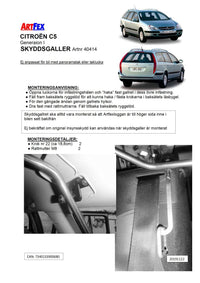 Artfex hundgaller Citroën C5 Generation I, artikel 40414