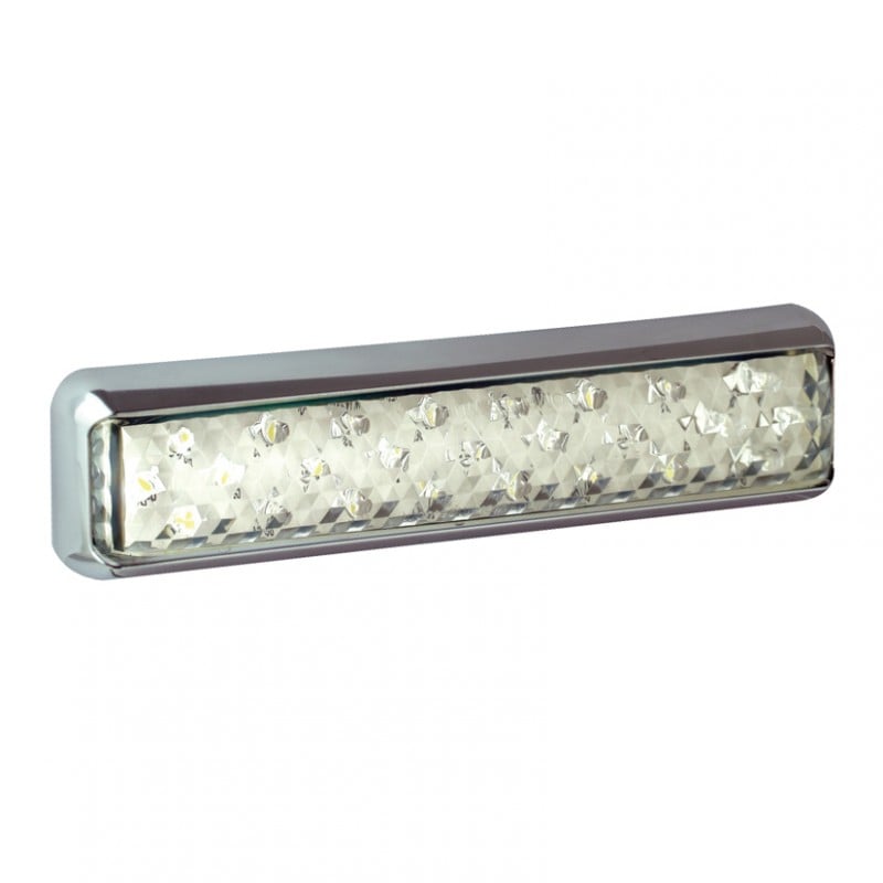 Backlampa 200mm Vit – Chrome - Carlevel AB - Fordon och delar > Fordonsdelar > Belysning