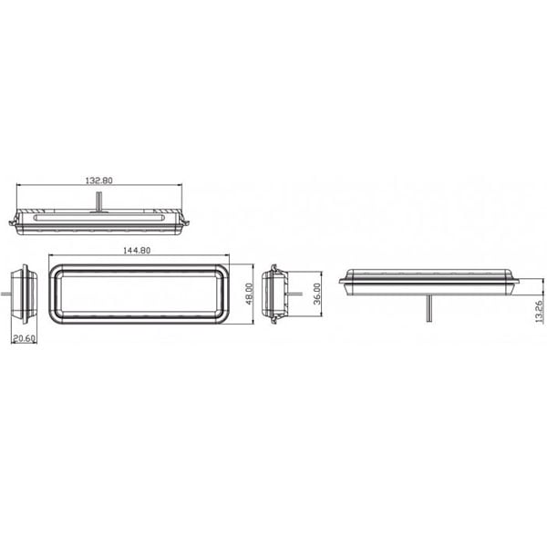 Baklampa 135RMGE Röd - Carlevel AB - Fordon och delar > Fordonsdelar > Belysning > Bakljus