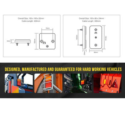 Baklampa 150ARME10 – 10m kabel – 12/24V - Carlevel AB - Fordon och delar > Fordonsdelar > Belysning > Bakljus