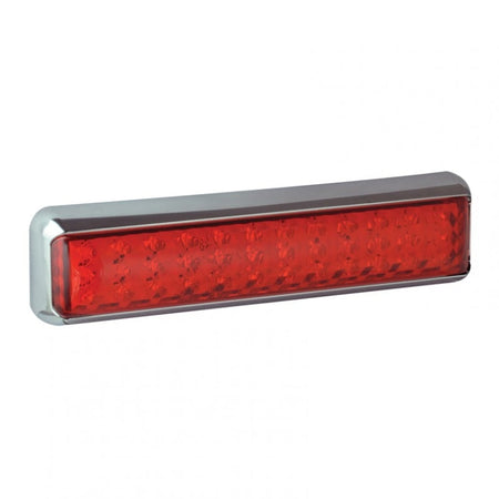 Baklampa 200mm Röd – Chrome - Carlevel AB - Fordon och delar > Fordonsdelar > Belysning > Bakljus
