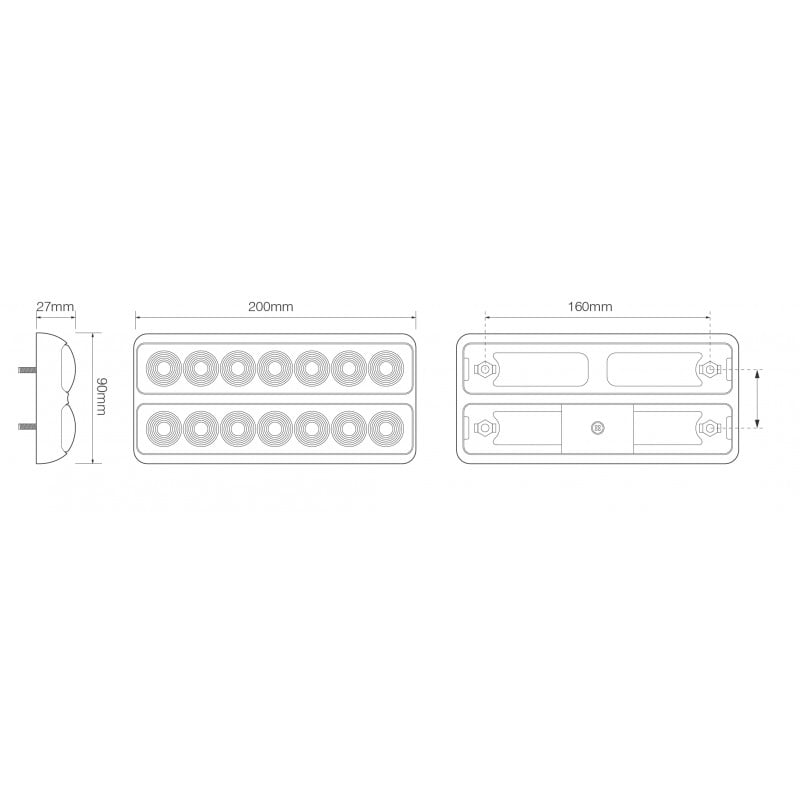 Baklampa 207BARPE – Kombo 12V - Carlevel AB - Fordon och delar > Fordonsdelar > Belysning > Bakljus