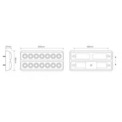 Baklampa 207BARPE – Kombo 12V - Carlevel AB - Fordon och delar > Fordonsdelar > Belysning > Bakljus