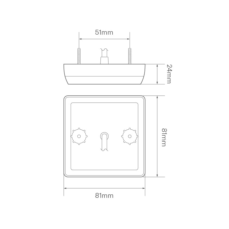 Baklampa Broms 81R – 12V (81x81mm) - Carlevel AB - Fordon och delar > Fordonsdelar > Belysning > Bakljus