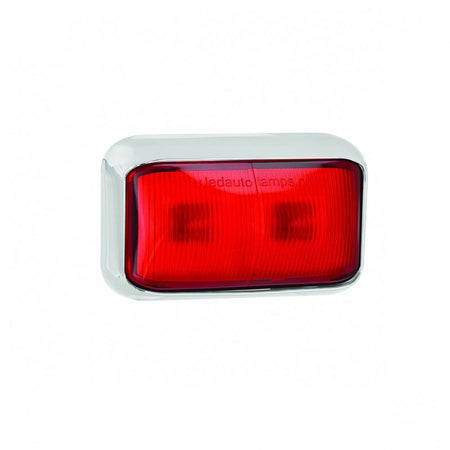 Bakmarkering 2LED Röd Krom - Carlevel AB - Fordon och delar > Fordonsdelar > Belysning