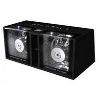 Baslåda 2x12" 1000W RMS Dual 4 Ohm – HiFonics ZEUS Bandpass – produktbild framifrån | HiFonics ZEUS Bandpass-Systems