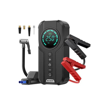 Batteri Booster / Jump Starter med luftkompressor 6000mAh - Carlevel - 