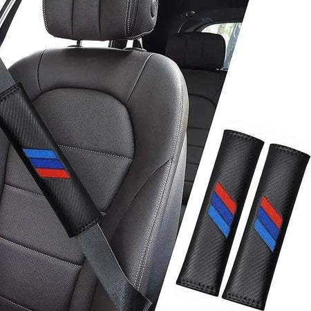 Bilbältesskydd PU-läder kolfiberlook – BMW M Design - Carlevel AB - Fordon och delar > Fordonstillbehör