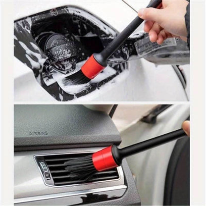 Bildetaljborsteset 5 - pack – Bilborstar för Fälgrengöring, Interiör & Luftuttag - Carlevel - 