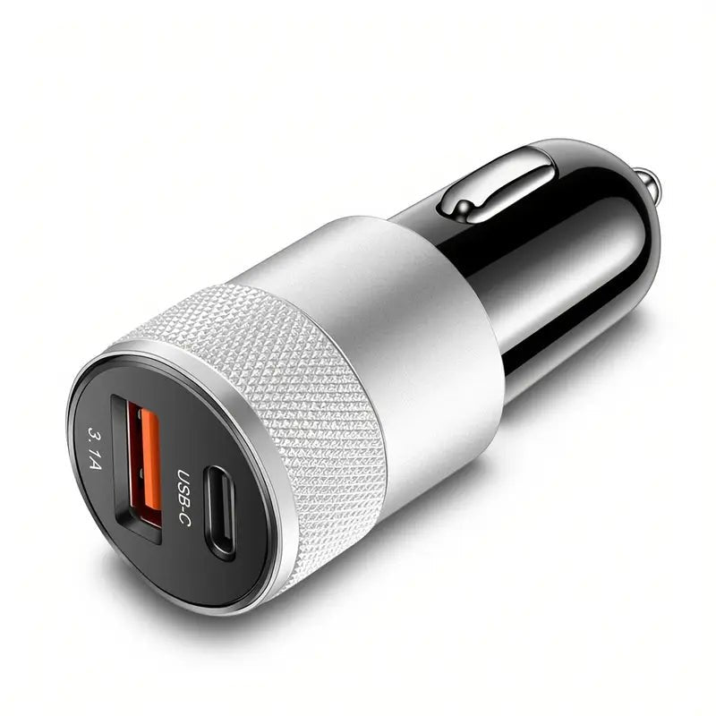 Billaddare med USB 3.1A & USB - C – Snabb och Pålitlig Laddning för Bilen - Carlevel - 