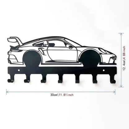 Bilnyckelhållare till Porsche GT3 RS – Väggmonterad metall - Carlevel AB - Fordon och delar > Fordonstillbehör