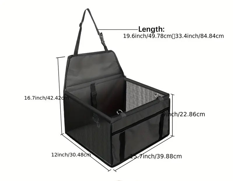 Hundbilstol bilstol för hund vattentätt förstärkt stabil ram – säker till bil – förpackning och innehåll | Carlevel